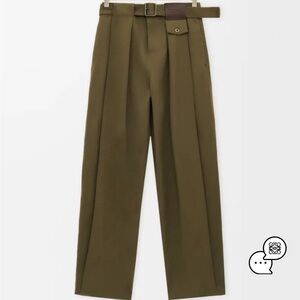 NWOT LOEWE Women's Olive Green Pants, Size XS/S/M/L